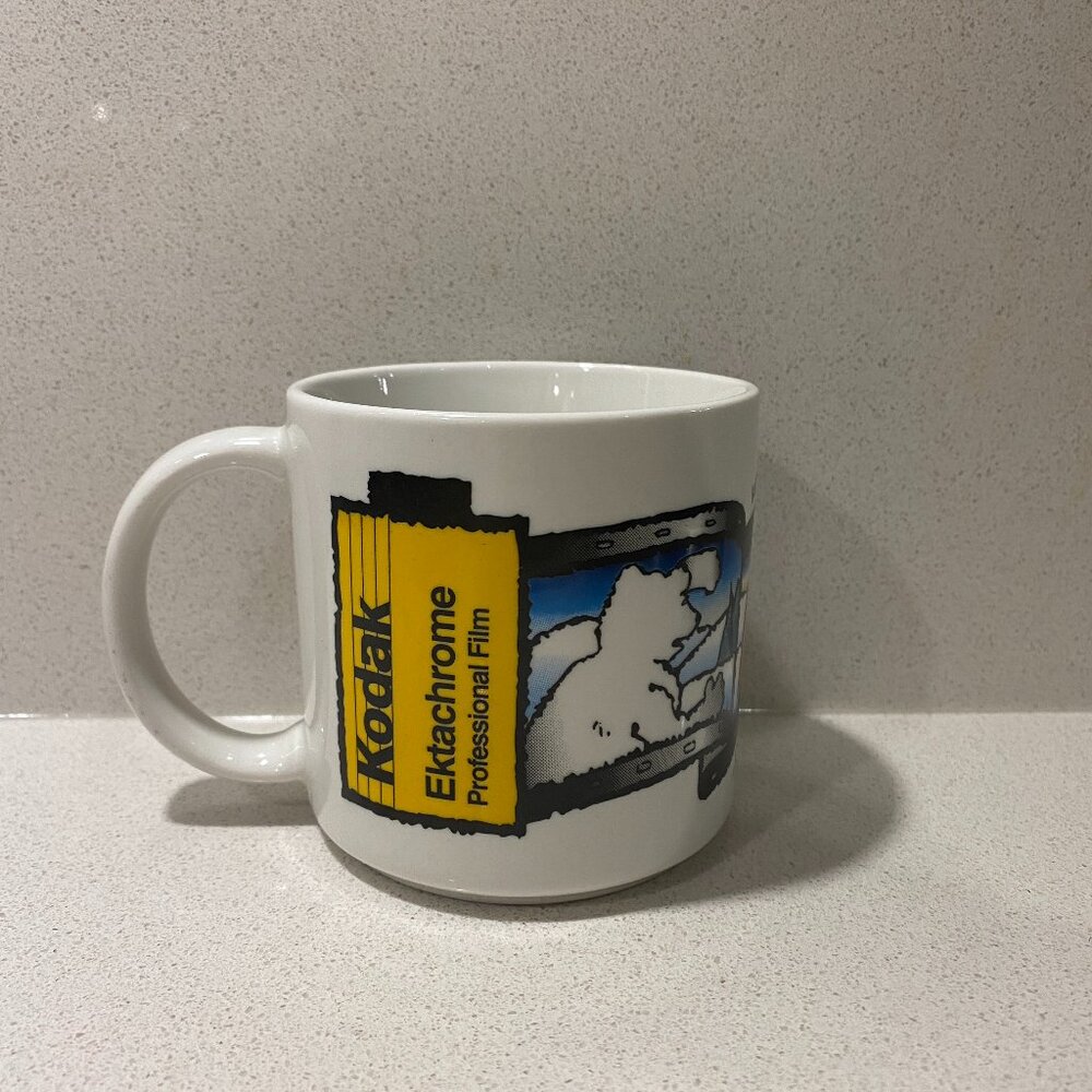 VINTAGE 90S KODAK EKTACHROME PRO FILM ADVERTISING COFFEE MUG